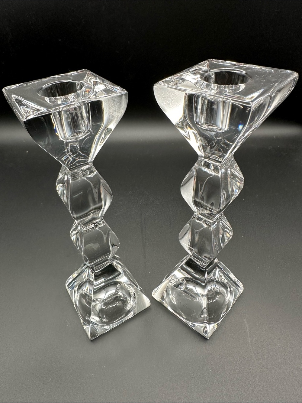 Lenox Ovations Crystal Candlestick Holders – Set of 2, Made in Germany, 7.5" NWT